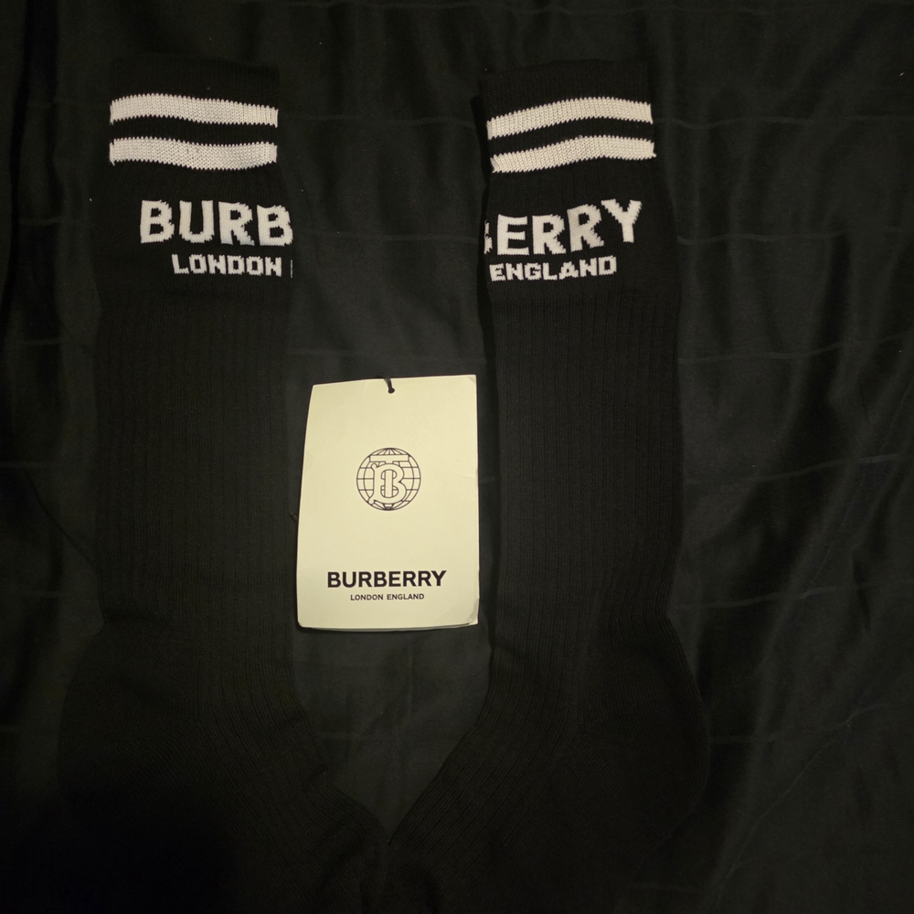 NWT- Burberry Black Casual Socks - Picture 4 of 11